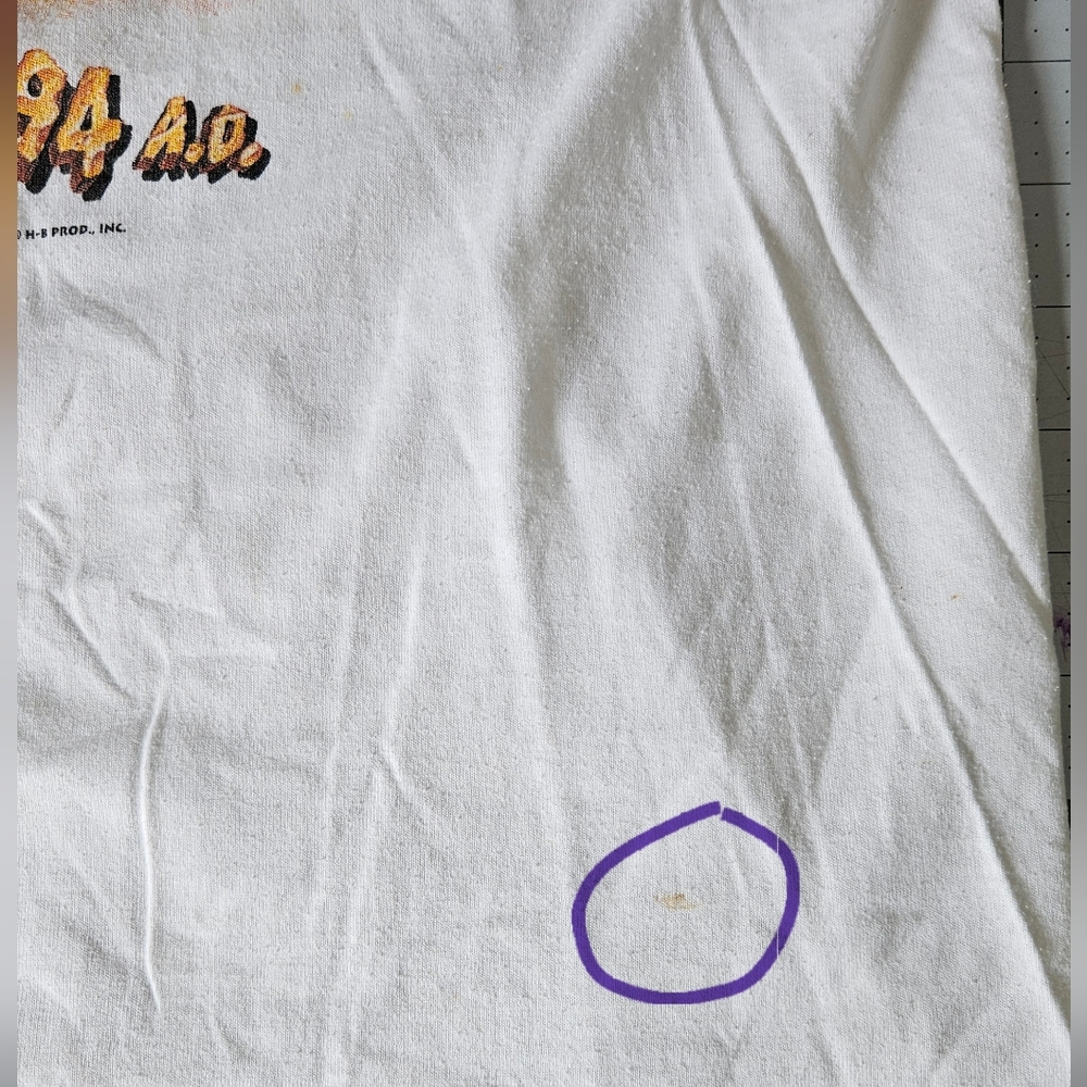 1994 McDonald's x The Flintstones Movie White Graphic Short-Sleeve T-Shirt - Picture 5 of 6